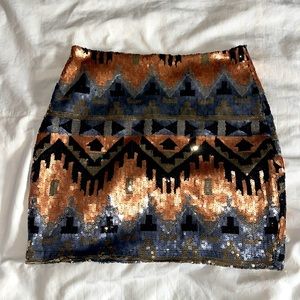 Sequin mini skirt